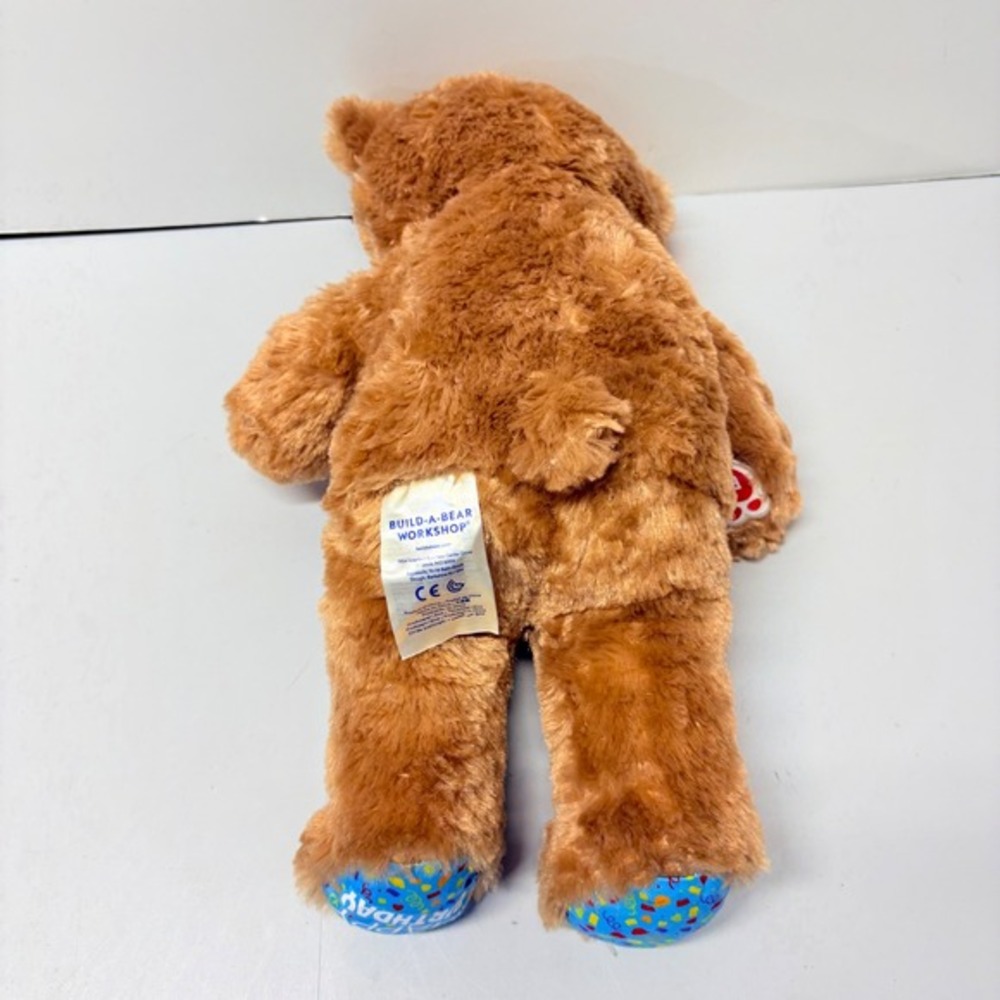 Build-A-Bear Happy Birthday Plush Kids 15 Inch Brown Confetti Feet Teddy Bear - Picture 2 of 4